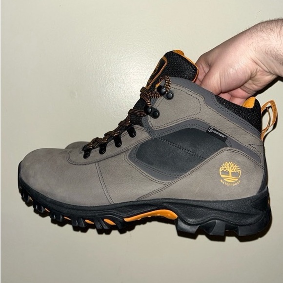 Timberland Mt. Maddsen Waterproof Mid Medium Grey Boots - Picture 3 of 7